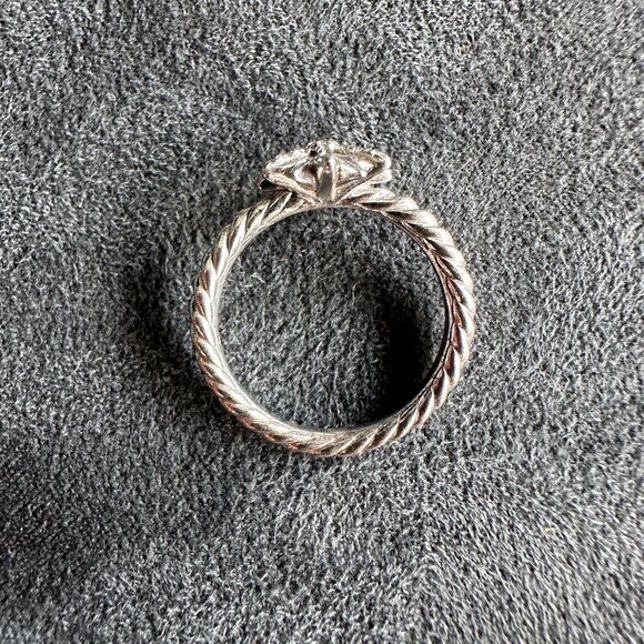 David Yurman Petite Starburst Ring in Sterling Silver w/ Diamonds - Size 5.5 - Picture 13 of 15